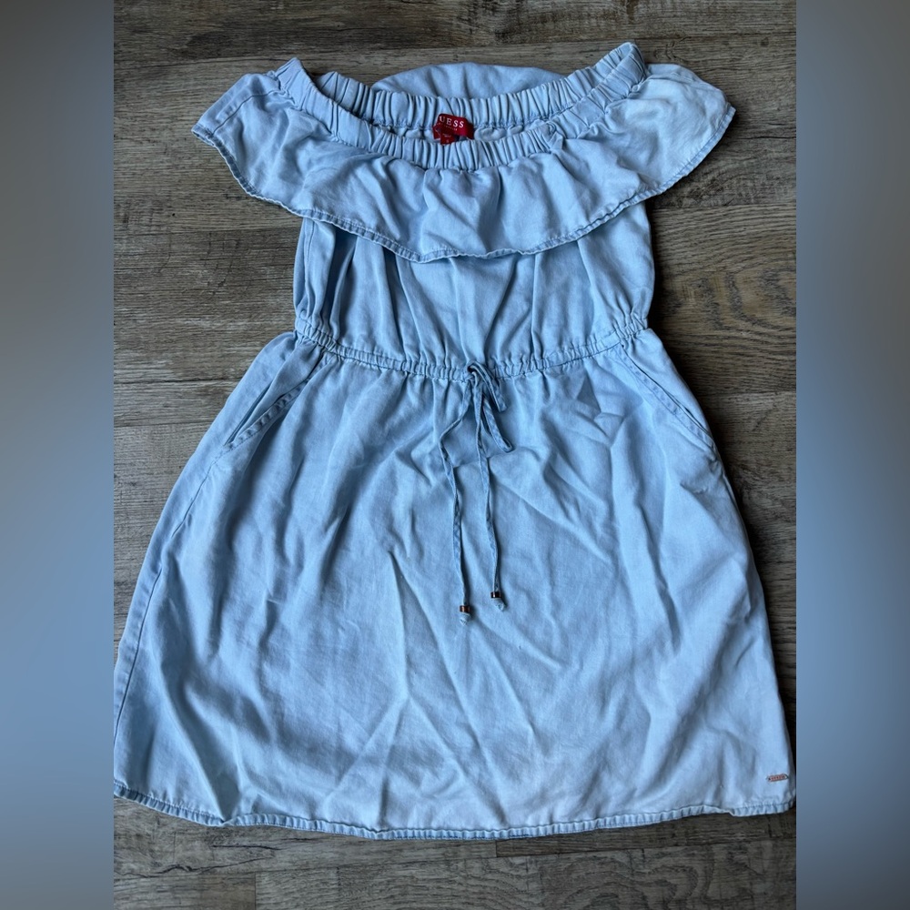 Guess Sky Blue Casual Kids Dress